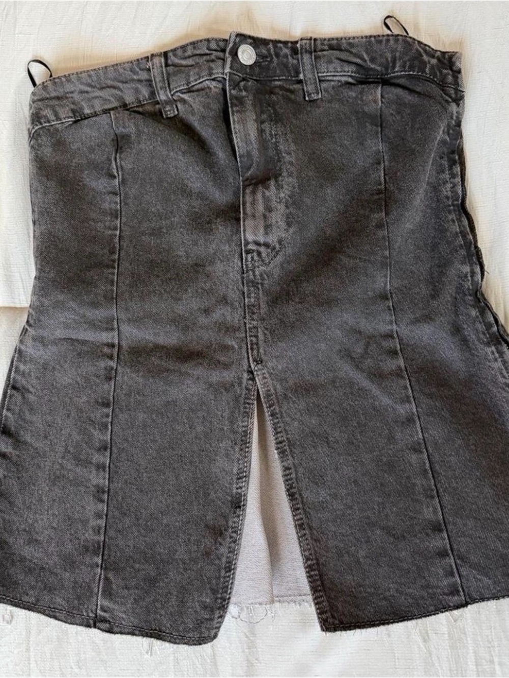 Zara Strapless Denim Corset Top